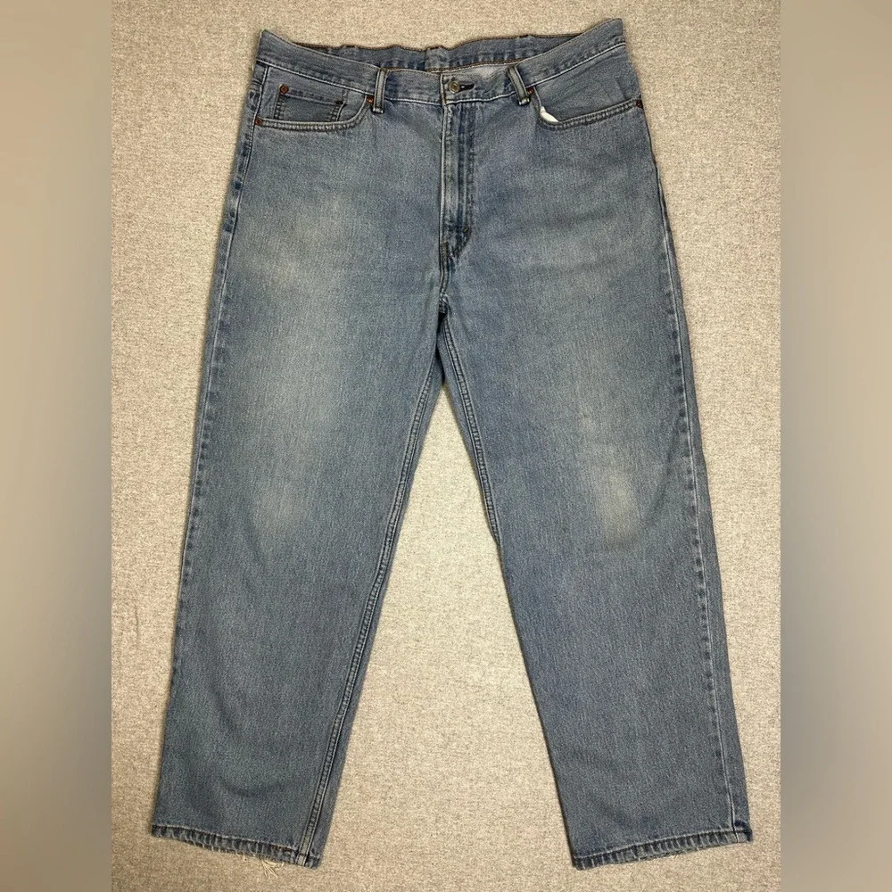 Levis 550 Jeans Mens 40x30 Blue Relaxed Fit Tapered Leg‎ Distressed Denim Pants